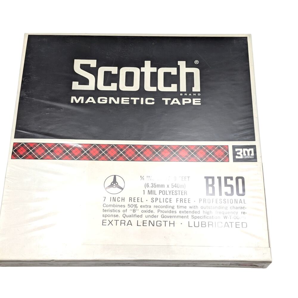 SCOTCH B150 Magnetic Audio Recording Tape 1 4 Inch 1800ft 7in Reel Sealed NOS